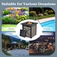 thumbnail image 6 of 25 Inch 40000 BTU Propane Fire Pit Table with Lid and Fire Glass, 6 of 6