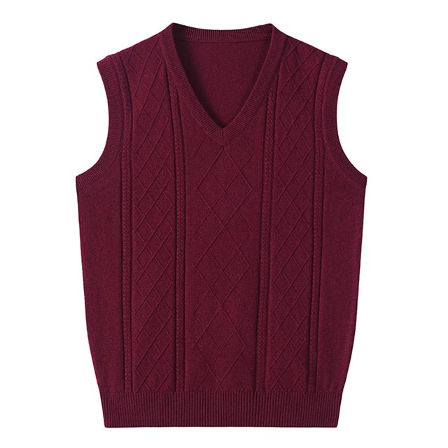 pstuiky Camisetas sin mangas para hombre, Suéter elástico de cuello redondo tejido en color liso para hombre Chaleco de hombre xxxl