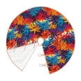 thumbnail image 3 of Salouo Colorful Hawaii Palms Christmas Tree Skirt 36" Farmhouse Christmas Decorations Snowman Xmas Tree Skirt Tree Mat for Holiday Party Decor, 3 of 8