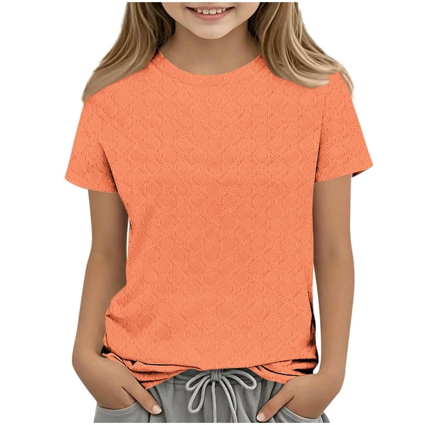 Top de Manga Larga de la Moda de los Niños de Color Sólido Cuello Redondo Suelto Y Casual Tops para el Uso Casual Diario, Interior, Regreso a Casa, Fiestas de Cumpleaños, Vacaciones, Fotografía