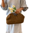 thumbnail image 4 of Handwoven Woven Tote for Summer Beach Casual Shoulder Carryall Purse Lightweight Stylish Boho Handbag, 4 of 7
