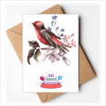 thumbnail image 1 of Branch Birds Flower Art Deco Fashion Happy Birthday Greeting Cards Envelopes Blank, 1 of 3