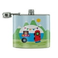 thumbnail image 2 of Vintage Retro Camper RV Camping Travel Trailer Stainless Steel 5oz Hip Drink Kidney Flask, 2 of 3