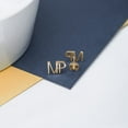 thumbnail image 5 of PicturesOnGold.com Initial Earrings for Women Initial Earrings - 14K Solid Yellow Gold.., 5 of 8