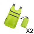 thumbnail image 1 of 2x Mochilas Plegables Para Exteriores, Para Caminar, Acampar, Hacer Senderismo, Color Verde, 1 of 8