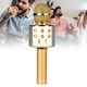 thumbnail image 5 of Micrófono de mano inalámbrico compatible con Bluetooth WS858 Micrófono Bluetooth portátil Inglés Dorado Nikou, 5 of 13
