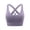 Purple, variant on Women's Cross Back Sports Bra Shockproof Gathering Yoga Vest, Seamless Wireless Fitness Underwear, High Impact Padded Workout Bralette, Breathable Beautiful Back Gym Top, Supportive Athletic Tank