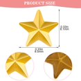 thumbnail image 2 of PAGOW 800 piezas de tachuelas de estrellas con parte trasera plana para planchar con calor, pegamento plano de 1/4 pulgadas en tachuelas (oro y plata, 0.315 x 0.315 in), 2 of 5