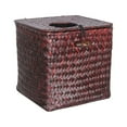 thumbnail image 2 of Visland Square Woven Tissue Box Holder, Decorative Napkin Holder Pumping Paper Case Dispenser, Facial Box for Home Office Car Automotive Decoration, 2 of 6