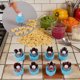 thumbnail image 5 of Prensa De Acero Inoxidable Prensa de frutas y verduras azul con moldes de mariposa para comida de bebé y galletas (8 piezas) JASKFLY, 5 of 9