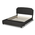 thumbnail image 6 of Bowery Hill Modern Fabric Upholstered Platform Storage Queen Bed in Dark Gray, 6 of 12