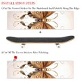 thumbnail image 2 of Butterfly Skateboard Grip Tape Stickers Pack of Two 8.8x32.6in/22.4x83 cm Skateboard Protective Deck Cover Graphic Print Film Sheets, Black, 2 of 5