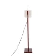 thumbnail image 5 of Arturo Contemporary Floor Lamp in Walnut Wood and Satin Nickel with Grey Fabric Shade by LumiSource, 5 of 7
