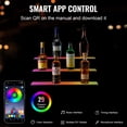 thumbnail image 4 of VEVOR LED Lighted Liquor Bottle Display, 3 Tiers 24 Inch Commercial Illuminated Home Bar Shelf, 3 Steps Whiskey Rack Stand, Acrylic Drink Shelves with RF Remote & App Control,and Multicolor lighting, 4 of 10