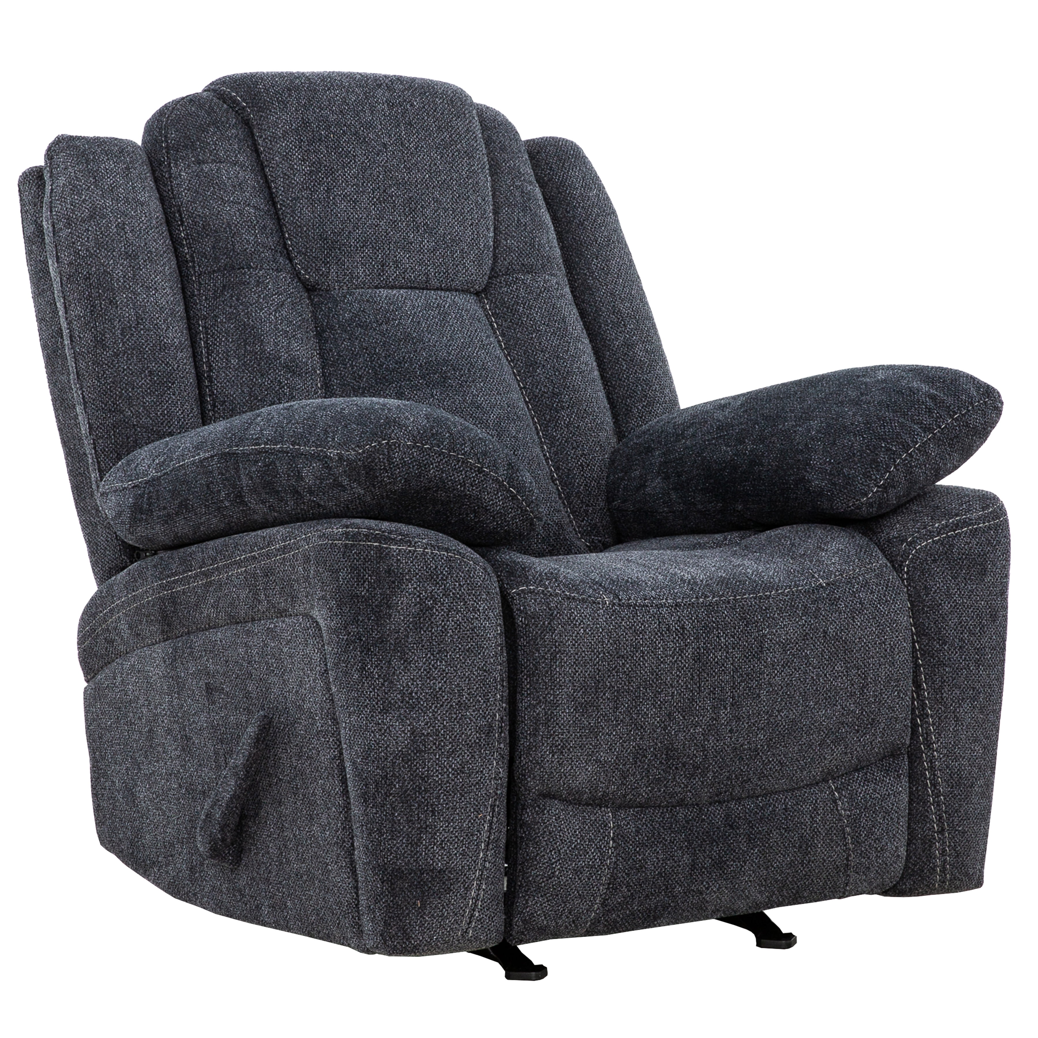 Primo Anakin 38-Inch Rocker Recliner Chair with Lever – Upholstered Armchair, Manual Recline Function, Padded Back, Living Room Seating