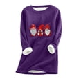 thumbnail image 1 of Birdeem Women's Large Loose Raglan Top Thickened and Velvet Lamb Wool Warm Underlay, 1 of 12