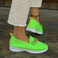 thumbnail image 5 of B91xZ Mocassins Confortables pour Femmes Ballerines à Bout Rond Fermé Chaussures de Soirée Décontractées pour Mariage Dansant, Vert 8, 5 of 5