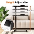 thumbnail image 3 of EDX Overbed Bedside Desk, Rolling Laptop Stand Tray Overbed Table with Wheels and Height Adjustable for Laptop Bed Sofa, Black, 3 of 9