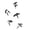 Black, variant on hejhncii Acrylic Mirror Wall Sticker Removable Bird Wall Decal for Home Bathroom Decors