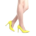 thumbnail image 5 of Dream Pairs Women Pointed Toe High Heel Shoes Wedding Party Pumps Shoes YELLOW/SUEDE CHRISTIAN-NEW size 6, 5 of 5