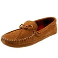 thumbnail image 1 of Minnetonka Men's Double Bottom Fleece Slipper,Brown,13 M US, 1 of 5