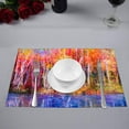 thumbnail image 2 of EREHome Ensemble de 4 Sets de Table Colorés Arbres d'Automne Porte-Assiettes Protecteur 12x18 Pouces, 2 of 5