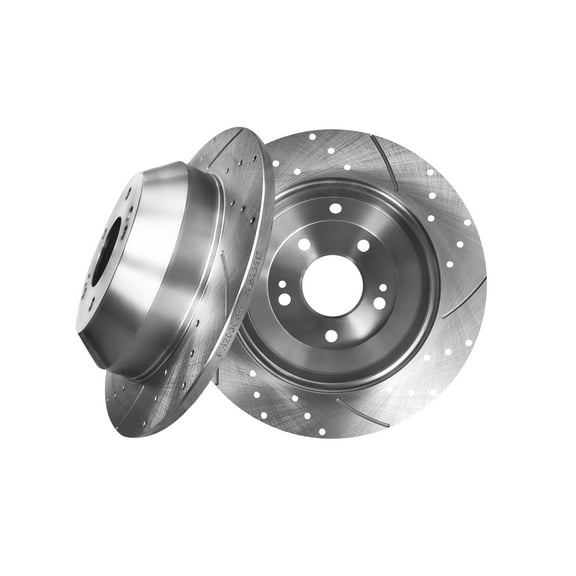 Rear 302mm Drilled Slotted Brake Disc Rotors 302mm For 2011-2015 KIA Sorento