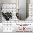 thumbnail image 6 of Dcor WOW 41000  Peel & Stick Backsplash, (8) 12x12-inch Sheet Covers 8 Sq Ft, White Subway Back Splash Tile Grey Grout ,, 6 of 7