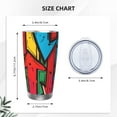 thumbnail image 4 of KLL Colorful Arrow Graffiti Pattern Print 40oz Stainless Steel Insulated Car Cup with Spillproof Lid - Keep Your Drink Hot or Cold on the Go-Without Straw, 4 of 8