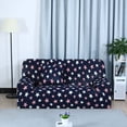 thumbnail image 2 of PiccoCasa Modern Star Elastic Sofa Slipcover with Cushion Cover, 2 Seater (53" - 67"), Dark Blue, 2 of 7