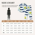 thumbnail image 6 of Kll Daisy Striped Nautical Print Women'S Long Sleeve Pajamas With Pants Sleepwear Loungewear 2 Set-Small, 6 of 9