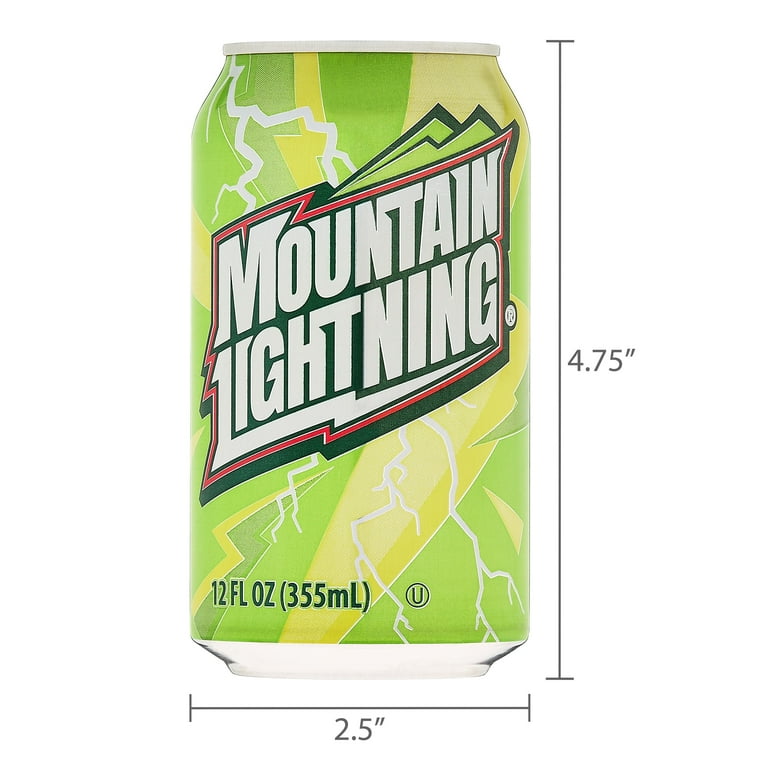 Great Value Mountain Lightning Citrus Flavored Soda Pop, 12 fl oz