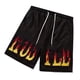 thumbnail image 3 of Pantalones cortos deportivos para hombre con estampado de llamas, pantalones cortos de entrenamiento holgados con cordón informal para el verano, 3 of 8