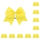 thumbnail image 3 of Qarigey Banda para el cabello grande Nudo de lazo Coleta elástica gruesa Titular Bobbles Scrunchies para mujeres Niñas Accesorios Multicolor Amarillo Amarillo 10piezas Qarigey CBP458608, 3 of 4