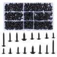 thumbnail image 1 of Tête de Gaufrette avec Rondelle, Vis Résistantes à la Corrosion, Kit d'Assortiment en Acier au Carbone de Haute Qualité, Vis en Acier Inoxydable pour Projets Extérieurs et Intérieurs (350), 1 of 5