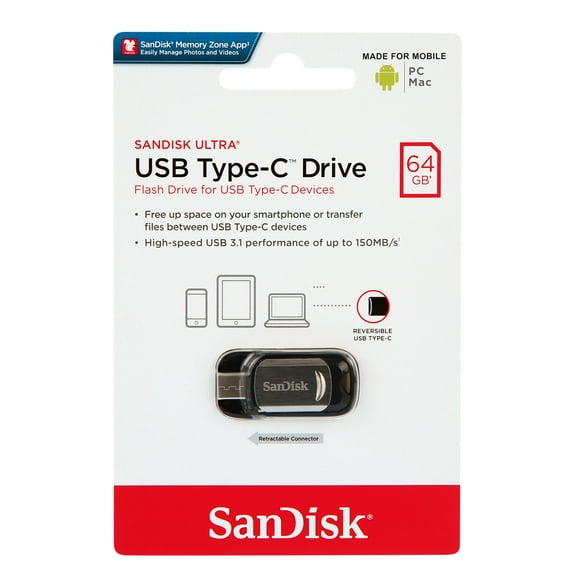 SanDisk Ultra USB Type-C 64GB Flash Drive (SDCZ450-064G-G46)