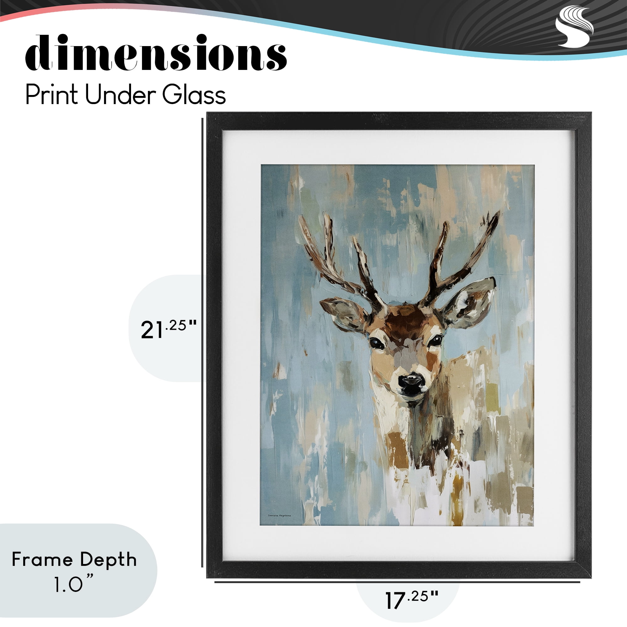 Stupell Industries Echoes Of The Wild Black Framed Print Under Glass, design by Svetlana Aleynikova