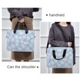 thumbnail image 6 of FORMRS 16" Laptop Bag Carrying Sleeve Case with Handle Travel Shoulder Briefcase, Blue Daisy Pattern, 6 of 8