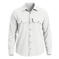 thumbnail image 6 of COMVALUE Mens Long Sleeve Shirts Casual Button Down Shirt Wrinkle Free Dress Shirt with Pocket (White, L), 6 of 9