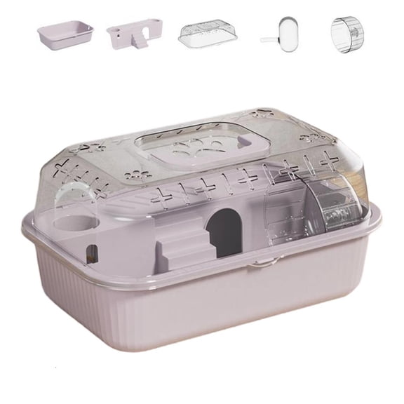 Giaone Safe Double Levels Hamster Cage Easy Disassembly Small Pet Cage for Pet Observation