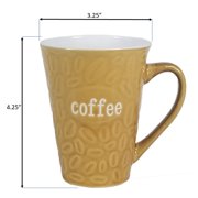 Marcelle 6 Pc. Ceramic Coffee Mug Set with Metal Stand, 11 oz.