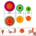 thumbnail image 3 of Decoración Colorida para Fiestas del Día del Niño para Días Festivos, Cumpleaños y Carnavales - 33 Piezas con Abanicos de Papel para Colgar, Pompones, Cintas de Tela y Guirnaldas de Banderines, 3 of 5