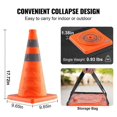 thumbnail image 3 of Safety Cones, 4 Pack 18 Inch Collapsible Traffic Cones, Construction Cones With Reflective Collars, Wide Base And A Stor Walkbee A B, 3 of 4