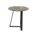 thumbnail image 4 of Weston Home Dinant Stone with Grey Metal Base End Table, Grey, 4 of 7