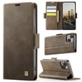thumbnail image 1 of YEYKX for iPhone 13 Funda para Teléfono con Billetera Magnética de 6,1 Pulgadas, Funda Protectora de Cuero con Función de Tarjetero, Funda con Tapa a Prueba de Golpes, Marrón, 1 of 10