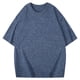 thumbnail image 1 of Blusas y camisas de manga corta con cuello redondo para hombre, blusas/camisetas casuales de verano a la moda de color liso con cuello redondo para hombre., 1 of 5