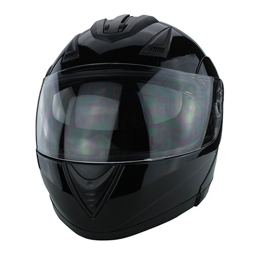 Modular Full Face Helmet Flip up Dual Visor Sun Shield/Anti-Fog Personality Painting Dirt Bike Four Seasons Racing Helmet,Green,M Motorcycle Helmet 