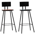 thumbnail image 2 of vidaXL Adult Polished and Painted Counter Height Bar Stools - Set of 4, Brown, 2 of 17