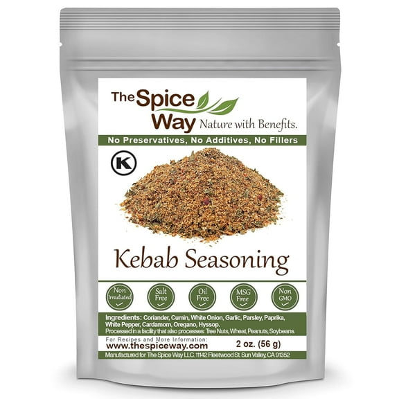 The Spice Way Kebab Seasoning - Meat & Poultry Spice Blend, All Natural – 2 oz.
