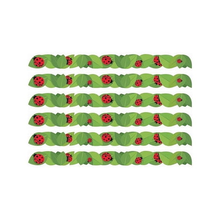 Eureka Ladybugs Extra Wide Deco Trim, 37 Feet Per Pack, 6 Packs